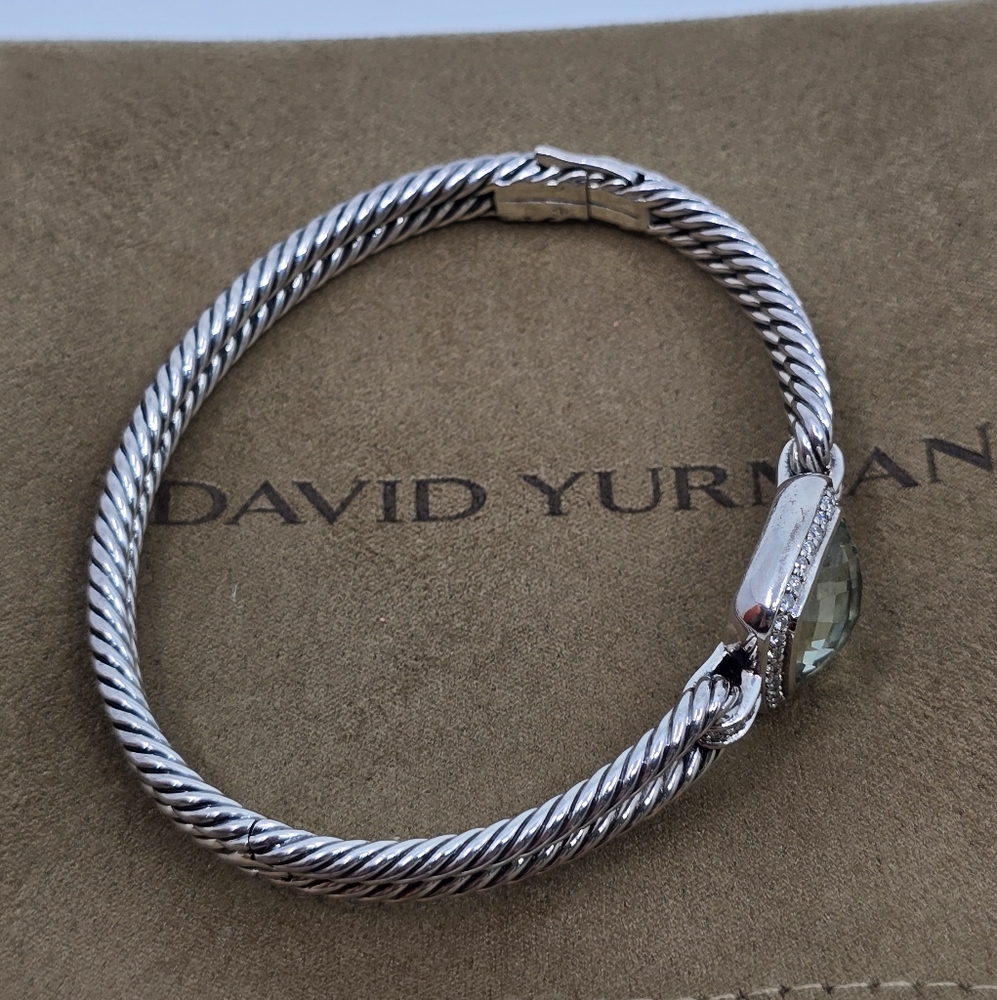 David Yurman Prasiolite & Diamond Albion Bracelet - Picture 3 of 11